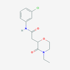 N-(3-chlorophenyl)-2-(4-ethyl-3-oxomorpholin-2-yl)acetamide