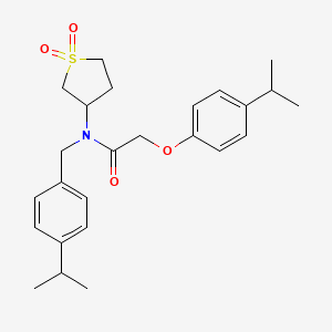 N-(1,1-dioxidotetrahydrothiophen-3-yl)-N-[4-(propan-2-yl)benzyl]-2-[4-(propan-2-yl)phenoxy]acetamide