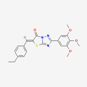 molecular formula C22H21N3O4S B11585245 (5Z)-5-(4-ethylbenzylidene)-2-(3,4,5-trimethoxyphenyl)[1,3]thiazolo[3,2-b][1,2,4]triazol-6(5H)-one 