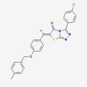 (6Z)-3-(4-chlorophenyl)-6-{4-[(4-methylbenzyl)oxy]benzylidene}[1,3]thiazolo[2,3-c][1,2,4]triazol-5(6H)-one