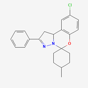 9'-Chloro-4-methyl-2'-phenyl-1',10b'-dihydrospiro[cyclohexane-1,5'-pyrazolo[1,5-c][1,3]benzoxazine]