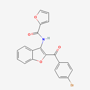 molecular formula C20H12BrNO4 B11585299 N-[2-(4-bromobenzoyl)-1-benzofuran-3-yl]furan-2-carboxamide 