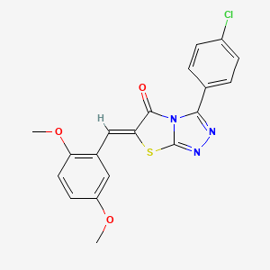 (6Z)-3-(4-chlorophenyl)-6-(2,5-dimethoxybenzylidene)[1,3]thiazolo[2,3-c][1,2,4]triazol-5(6H)-one