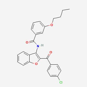 3-butoxy-N-[2-(4-chlorobenzoyl)-1-benzofuran-3-yl]benzamide