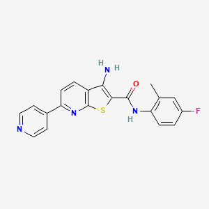 molecular formula C20H15FN4OS B11585323 3-amino-N-(4-fluoro-2-methylphenyl)-6-(pyridin-4-yl)thieno[2,3-b]pyridine-2-carboxamide 