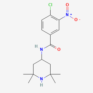 molecular formula C16H22ClN3O3 B11585334 4-chloro-3-nitro-N-(2,2,6,6-tetramethylpiperidin-4-yl)benzamide 