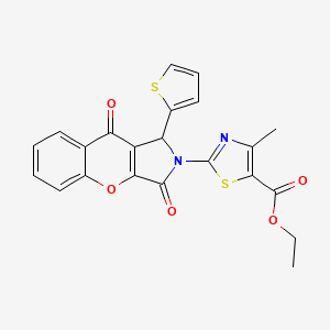 ethyl 2-[3,9-dioxo-1-(thiophen-2-yl)-3,9-dihydrochromeno[2,3-c]pyrrol-2(1H)-yl]-4-methyl-1,3-thiazole-5-carboxylate