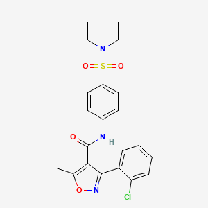 3-(2-chlorophenyl)-N-[4-(diethylsulfamoyl)phenyl]-5-methyl-1,2-oxazole-4-carboxamide