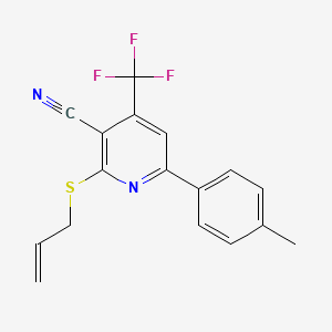 6-(4-Methylphenyl)-2-(prop-2-en-1-ylsulfanyl)-4-(trifluoromethyl)pyridine-3-carbonitrile