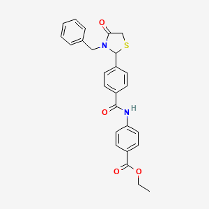 Ethyl 4-({[4-(3-benzyl-4-oxo-1,3-thiazolidin-2-yl)phenyl]carbonyl}amino)benzoate