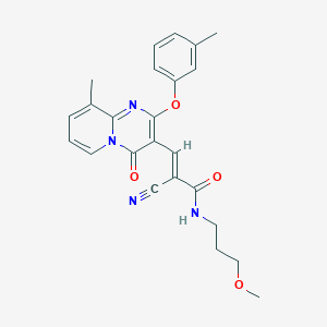 (2E)-2-cyano-N-(3-methoxypropyl)-3-[9-methyl-2-(3-methylphenoxy)-4-oxo-4H-pyrido[1,2-a]pyrimidin-3-yl]prop-2-enamide