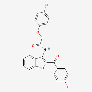 2-(4-chlorophenoxy)-N-[2-(4-fluorobenzoyl)-1-benzofuran-3-yl]acetamide