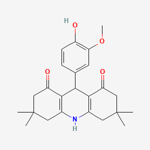 9-(4-Hydroxy-3-methoxyphenyl)-3,3,6,6-tetramethyl-1,2,3,4,5,6,7,8,9,10-decahydroacridine-1,8-dione