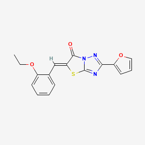 molecular formula C17H13N3O3S B11585427 (5Z)-5-(2-ethoxybenzylidene)-2-(2-furyl)[1,3]thiazolo[3,2-b][1,2,4]triazol-6(5H)-one 