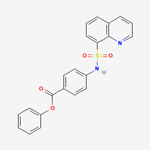 molecular formula C22H16N2O4S B11585457 Phenyl 4-(quinoline-8-sulfonamido)benzoate 