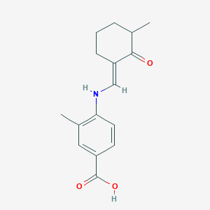 3-methyl-4-{[(E)-(3-methyl-2-oxocyclohexylidene)methyl]amino}benzoic acid