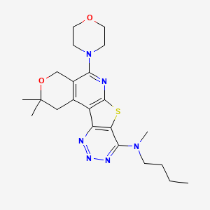 N-butyl-N,4,4-trimethyl-8-morpholin-4-yl-5-oxa-11-thia-9,14,15,16-tetrazatetracyclo[8.7.0.02,7.012,17]heptadeca-1(10),2(7),8,12(17),13,15-hexaen-13-amine