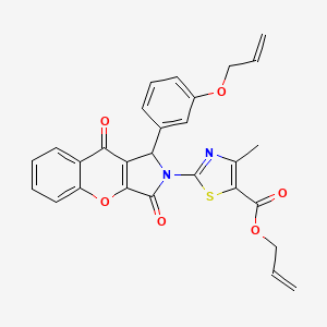 molecular formula C28H22N2O6S B11585477 prop-2-en-1-yl 2-{3,9-dioxo-1-[3-(prop-2-en-1-yloxy)phenyl]-3,9-dihydrochromeno[2,3-c]pyrrol-2(1H)-yl}-4-methyl-1,3-thiazole-5-carboxylate 