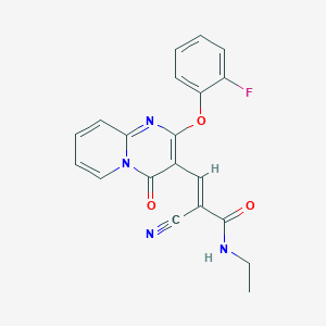 (2E)-2-cyano-N-ethyl-3-[2-(2-fluorophenoxy)-4-oxo-4H-pyrido[1,2-a]pyrimidin-3-yl]prop-2-enamide