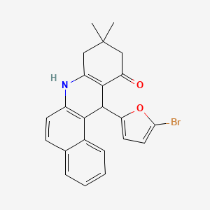 12-(5-bromofuran-2-yl)-9,9-dimethyl-8,9,10,12-tetrahydrobenzo[a]acridin-11(7H)-one