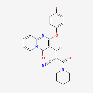 (2E)-3-[2-(4-fluorophenoxy)-4-oxo-4H-pyrido[1,2-a]pyrimidin-3-yl]-2-(piperidin-1-ylcarbonyl)prop-2-enenitrile