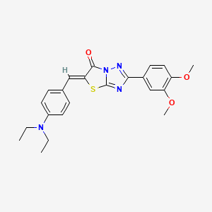 (5Z)-5-[4-(diethylamino)benzylidene]-2-(3,4-dimethoxyphenyl)[1,3]thiazolo[3,2-b][1,2,4]triazol-6(5H)-one