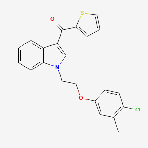 {1-[2-(4-chloro-3-methylphenoxy)ethyl]-1H-indol-3-yl}(thiophen-2-yl)methanone