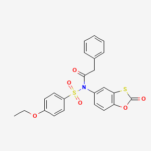 N-[(4-ethoxyphenyl)sulfonyl]-N-(2-oxo-1,3-benzoxathiol-5-yl)-2-phenylacetamide