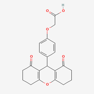 molecular formula C21H20O6 B11585540 [4-(1,8-dioxo-2,3,4,5,6,7,8,9-octahydro-1H-xanthen-9-yl)phenoxy]acetic acid 