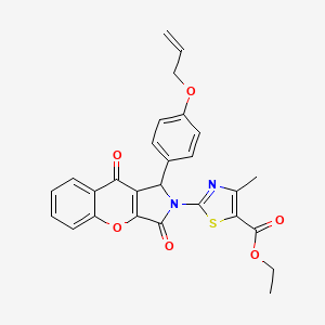 ethyl 2-{3,9-dioxo-1-[4-(prop-2-en-1-yloxy)phenyl]-3,9-dihydrochromeno[2,3-c]pyrrol-2(1H)-yl}-4-methyl-1,3-thiazole-5-carboxylate