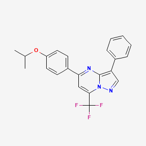 3-Phenyl-5-[4-(propan-2-yloxy)phenyl]-7-(trifluoromethyl)pyrazolo[1,5-a]pyrimidine