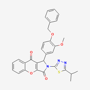 1-[4-(benzyloxy)-3-methoxyphenyl]-2-[5-(propan-2-yl)-1,3,4-thiadiazol-2-yl]-1H,2H,3H,9H-chromeno[2,3-c]pyrrole-3,9-dione