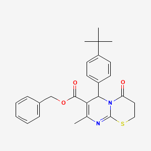 benzyl 6-(4-tert-butylphenyl)-8-methyl-4-oxo-2H,3H,4H,6H-pyrimido[2,1-b][1,3]thiazine-7-carboxylate