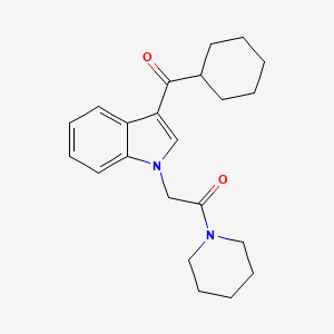 2-[3-(cyclohexylcarbonyl)-1H-indol-1-yl]-1-(piperidin-1-yl)ethanone