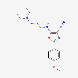 5-{[3-(Diethylamino)propyl]amino}-2-(4-methoxyphenyl)-1,3-oxazole-4-carbonitrile