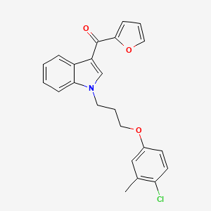 {1-[3-(4-chloro-3-methylphenoxy)propyl]-1H-indol-3-yl}(furan-2-yl)methanone