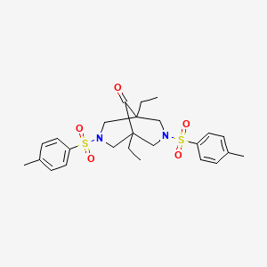 1,5-Diethyl-3,7-bis-(toluene-4-sulfonyl)-3,7-diaza-bicyclo[3.3.1]nonan-9-one