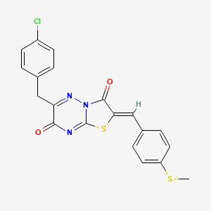 (2Z)-6-(4-chlorobenzyl)-2-[4-(methylsulfanyl)benzylidene]-7H-[1,3]thiazolo[3,2-b][1,2,4]triazine-3,7(2H)-dione