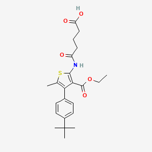 5-{[4-(4-Tert-butylphenyl)-3-(ethoxycarbonyl)-5-methylthiophen-2-yl]amino}-5-oxopentanoic acid