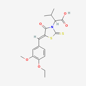 2-[(5Z)-5-(4-ethoxy-3-methoxybenzylidene)-4-oxo-2-thioxo-1,3-thiazolidin-3-yl]-3-methylbutanoic acid