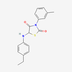 5-[(4-Ethylphenyl)amino]-3-(3-methylphenyl)-1,3-thiazolidine-2,4-dione