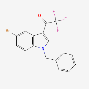 molecular formula C17H11BrF3NO B11585680 1-(1-benzyl-5-bromo-1H-indol-3-yl)-2,2,2-trifluoroethanone 