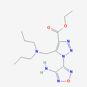 molecular formula C14H23N7O3 B11585697 ethyl 1-(4-amino-1,2,5-oxadiazol-3-yl)-5-[(dipropylamino)methyl]-1H-1,2,3-triazole-4-carboxylate 