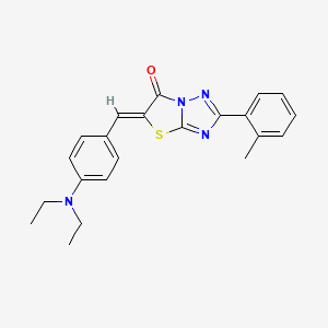 (5Z)-5-[4-(diethylamino)benzylidene]-2-(2-methylphenyl)[1,3]thiazolo[3,2-b][1,2,4]triazol-6(5H)-one