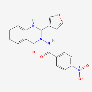 molecular formula C19H14N4O5 B11585707 N-[2-(3-furyl)-4-oxo-1,4-dihydroquinazolin-3(2H)-yl]-4-nitrobenzamide 