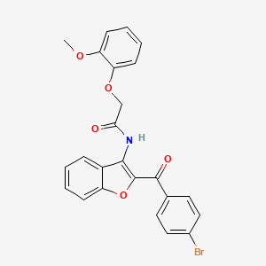 N-[2-(4-bromobenzoyl)-1-benzofuran-3-yl]-2-(2-methoxyphenoxy)acetamide