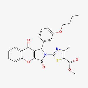 molecular formula C27H24N2O6S B11585712 methyl 2-[1-(3-butoxyphenyl)-3,9-dioxo-3,9-dihydrochromeno[2,3-c]pyrrol-2(1H)-yl]-4-methyl-1,3-thiazole-5-carboxylate 