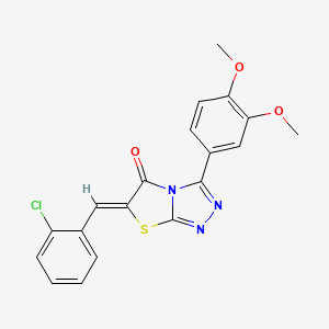 molecular formula C19H14ClN3O3S B11585717 (6Z)-6-(2-chlorobenzylidene)-3-(3,4-dimethoxyphenyl)[1,3]thiazolo[2,3-c][1,2,4]triazol-5(6H)-one 