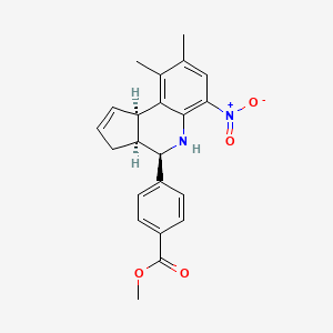 methyl 4-[(3aS,4R,9bR)-8,9-dimethyl-6-nitro-3a,4,5,9b-tetrahydro-3H-cyclopenta[c]quinolin-4-yl]benzoate