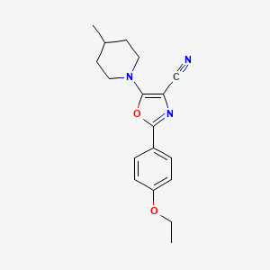 2-(4-Ethoxyphenyl)-5-(4-methylpiperidin-1-yl)-1,3-oxazole-4-carbonitrile